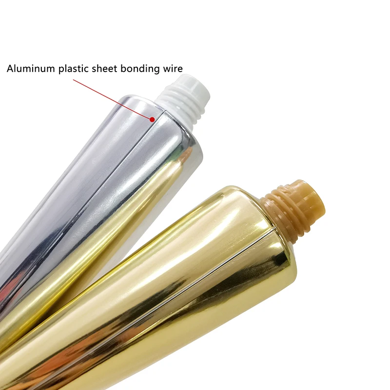 1pc Goud Zilver Lege Hervulbare Plastic Zachte Buizen Knijpbare Fles Cosmetische Container Voor Gezichtsreiniger Lotion Handcrème