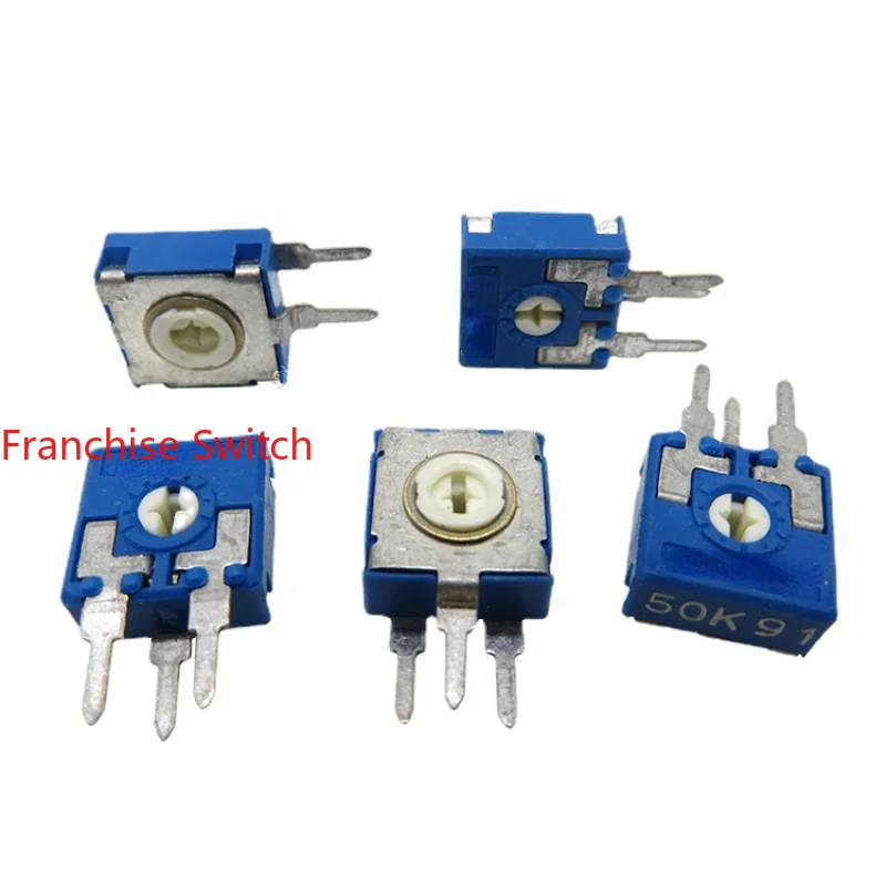 10PCS Adjustable Resistance CA9H-50KA Vertical Arrow Hole 50K PT10 Potentiometer