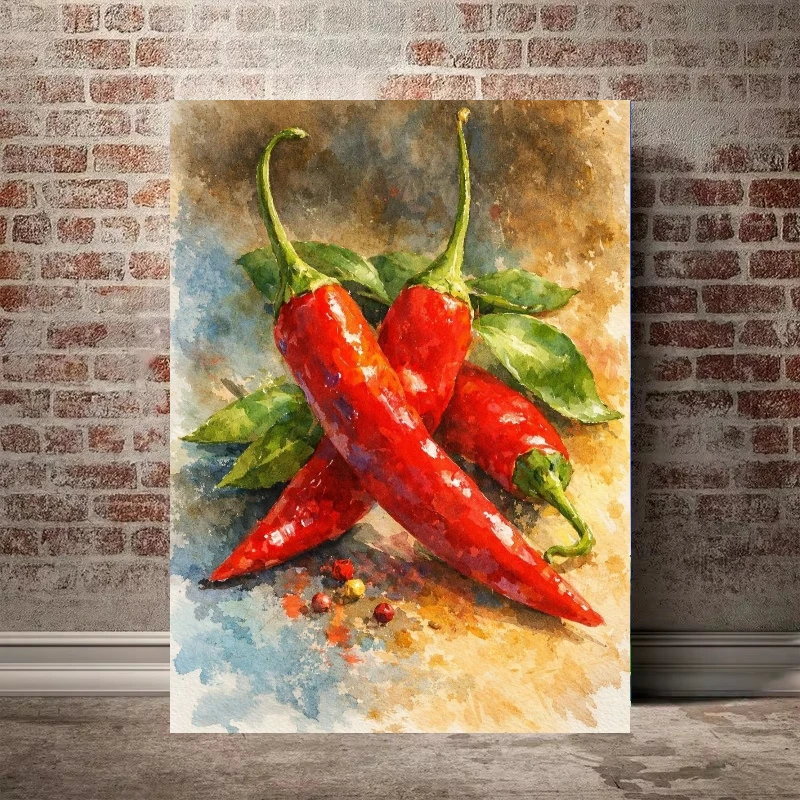 Red Chili Pepper Still Life Jigsaw Puzzles 500/1000/1200/2000 PCS Wall Decor for Living Room Bedroom Perfect Gift No Frame