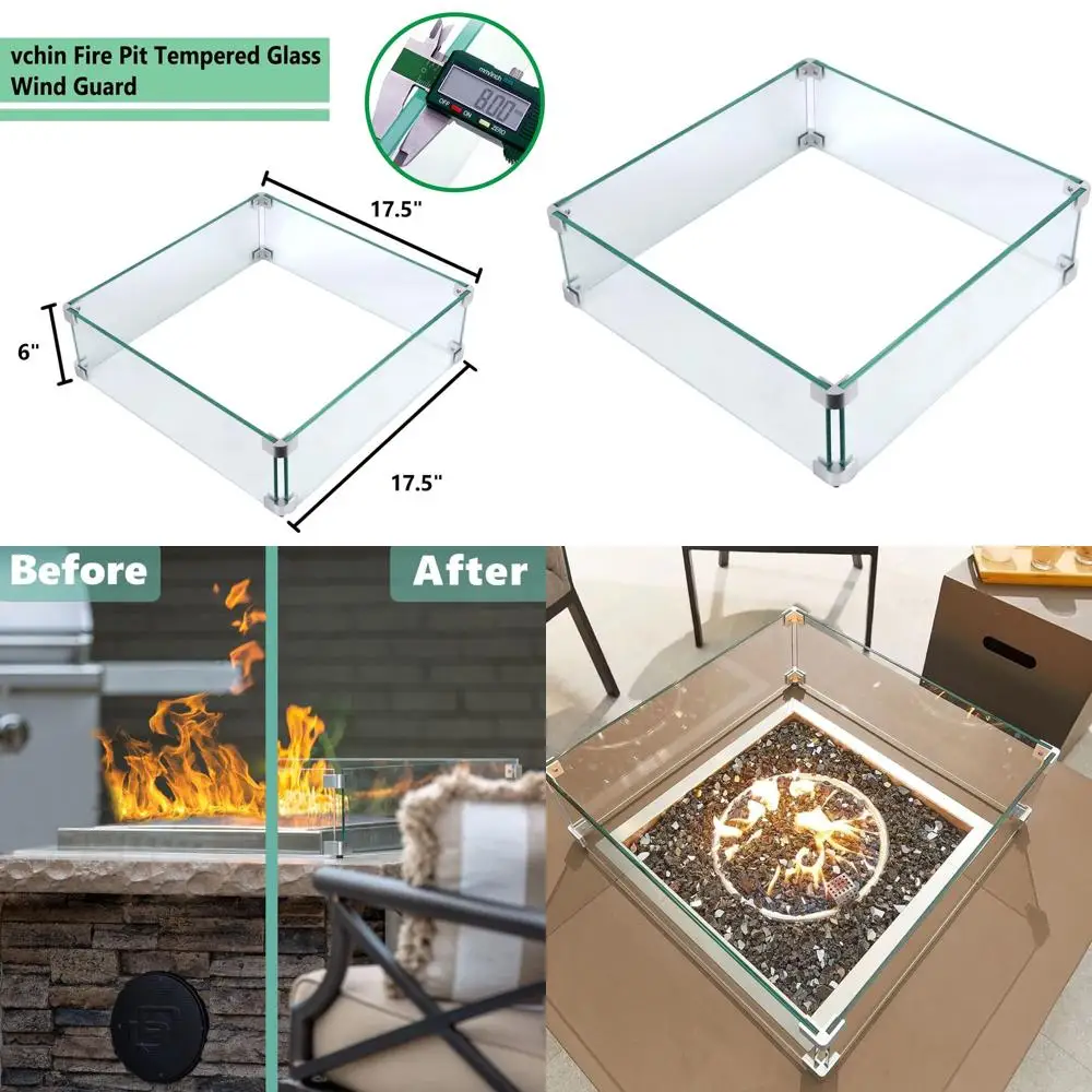 

Ветрозащитный экран из закаленного стекла 17,5 кв. м для очагов, простая сборка, инструкция и отвертка в комплекте