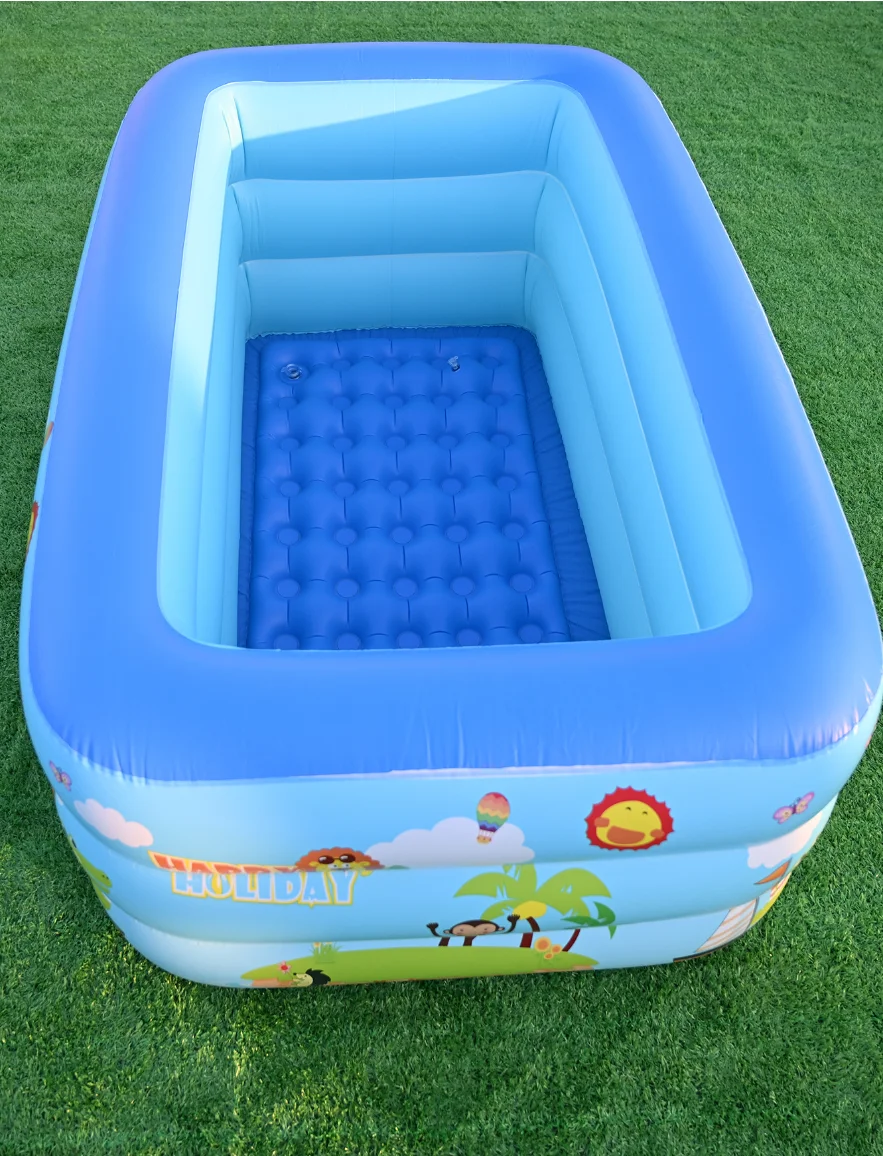 حمام سباحة للأطفال مطبوع بطبقتين مع قاعدة فقاعية #5