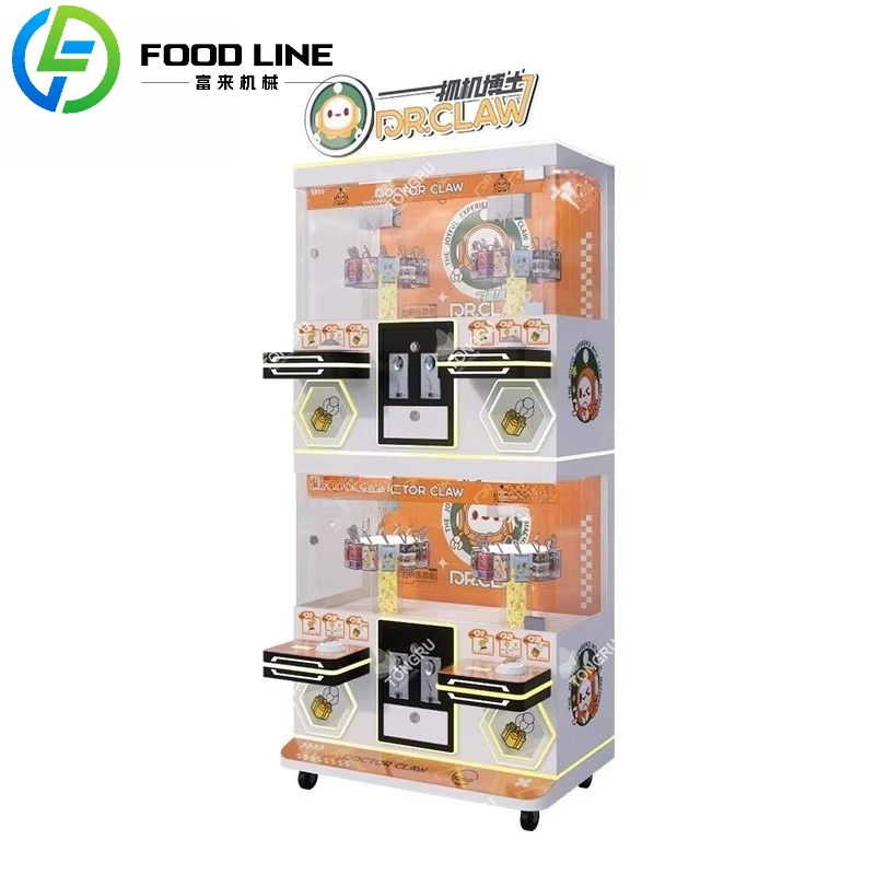Parque de diversões brinquedo coletor moeda máquina de jogo de pelúcia brinquedos de venda arcade grande garra guindaste máquina com aceitador de contas