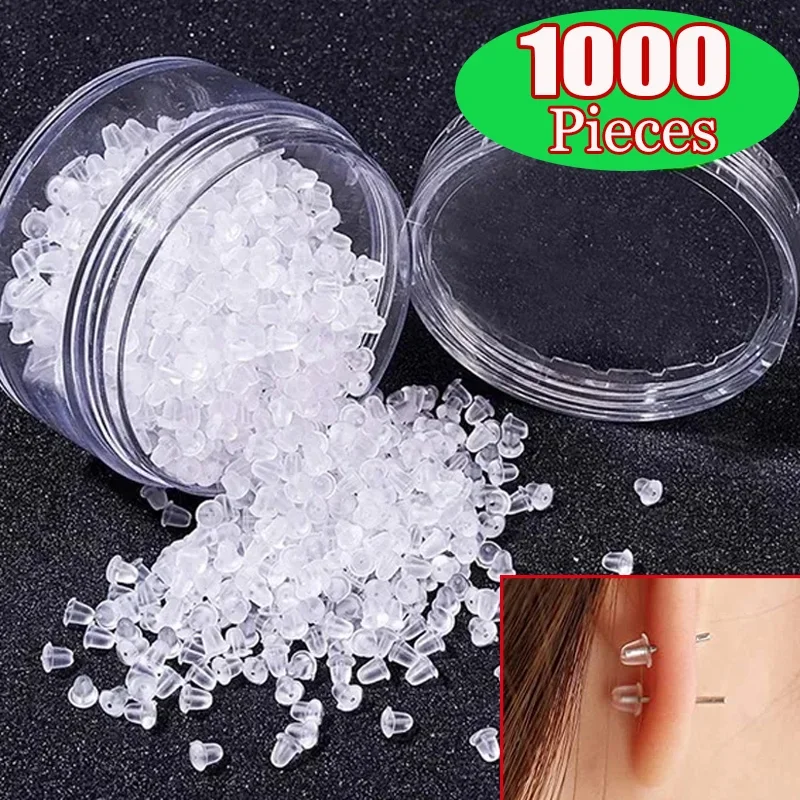 Weiche Ohrring-Rückenstopper aus Silikonkautschuk für Ohrstecker, DIY-Ohrring-Zubehör, Kugelrohr-Ohrstöpsel