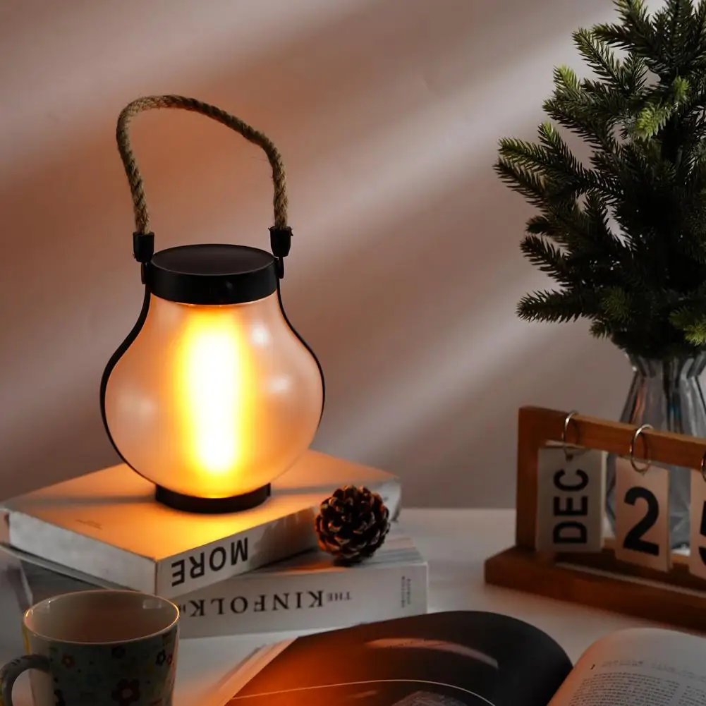 Dancing Flame Solar Lantern Lights Weatherproof Flickering Outdoor Lights for Yard, Garden, Pathway & Patio Decoration