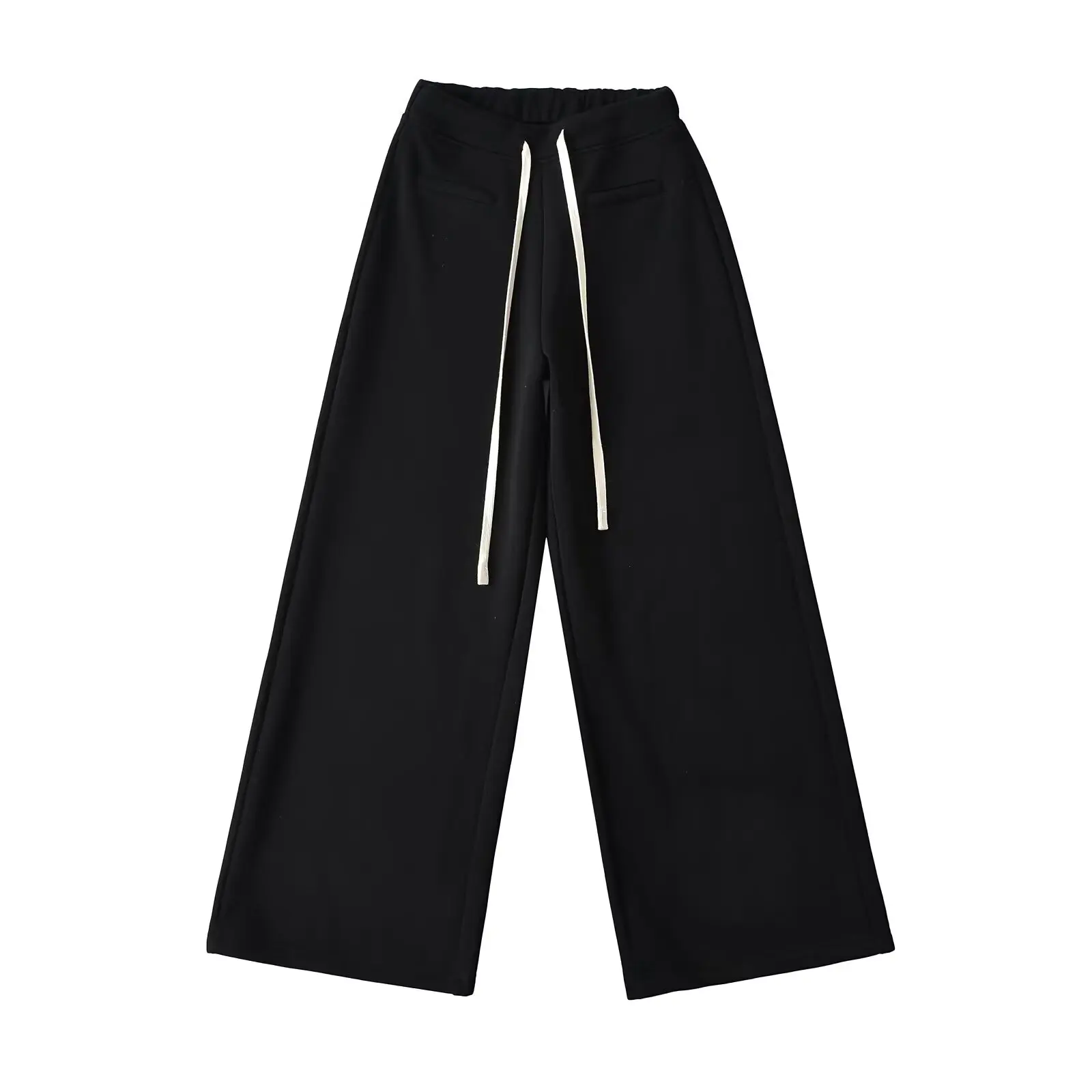 Retro American Fce Lined Drapey Wide Leg Pants Women's Autumn Winter Small Size Long Casual Sports Sweatpants