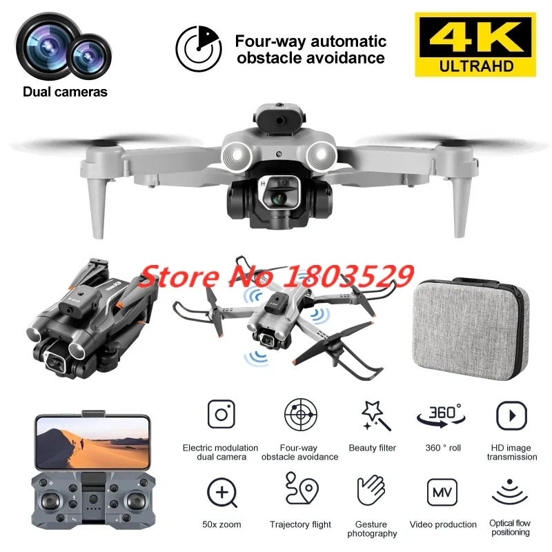 Professional 4K HD Camera Mini Obstacle Avoidance Drone Vs Z908 Optical Flow Localization Quadcopter With 3pcs battery Toy Gifts