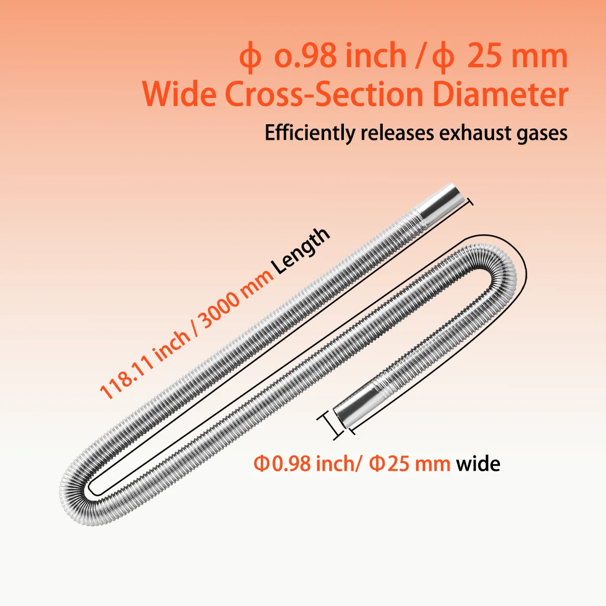 Autoheizungszubehör 2KW 5KW 8KW Abluftschlauch-Set, 1m/1,5m/2m/3m Dieselheizung Flexibles Abluftrohr Diesel für Auto LKW Wohnmobil – Detail 22