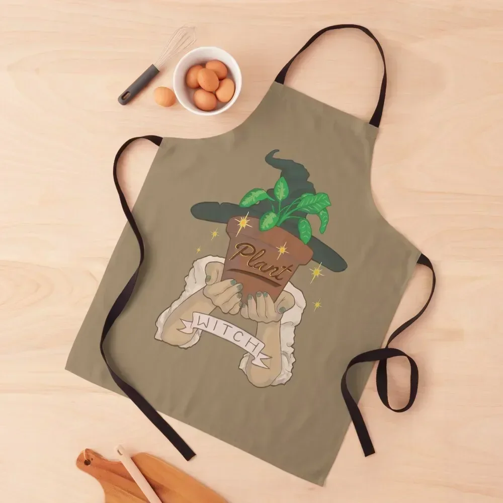 

Plant Witch Apron men Kitchen For Men Kitchen Man restaurant accessories Apron
