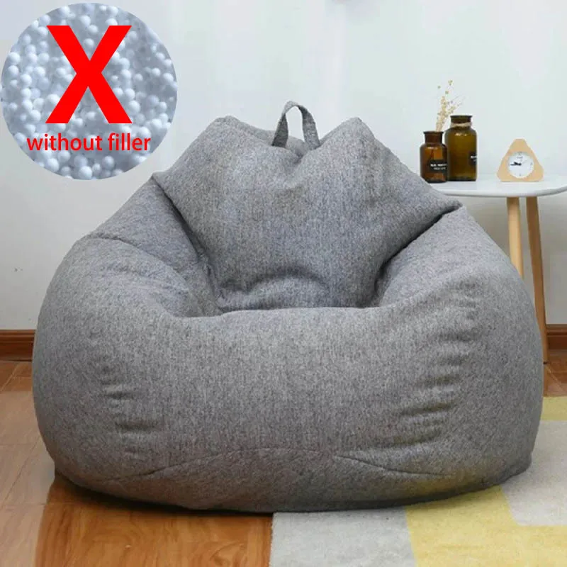 Juste de canapé paresseux sans remplissage, siège de chaise longue confortable, pouf pouf, housse de chaise pour salon, grand et petit, 1 pièce