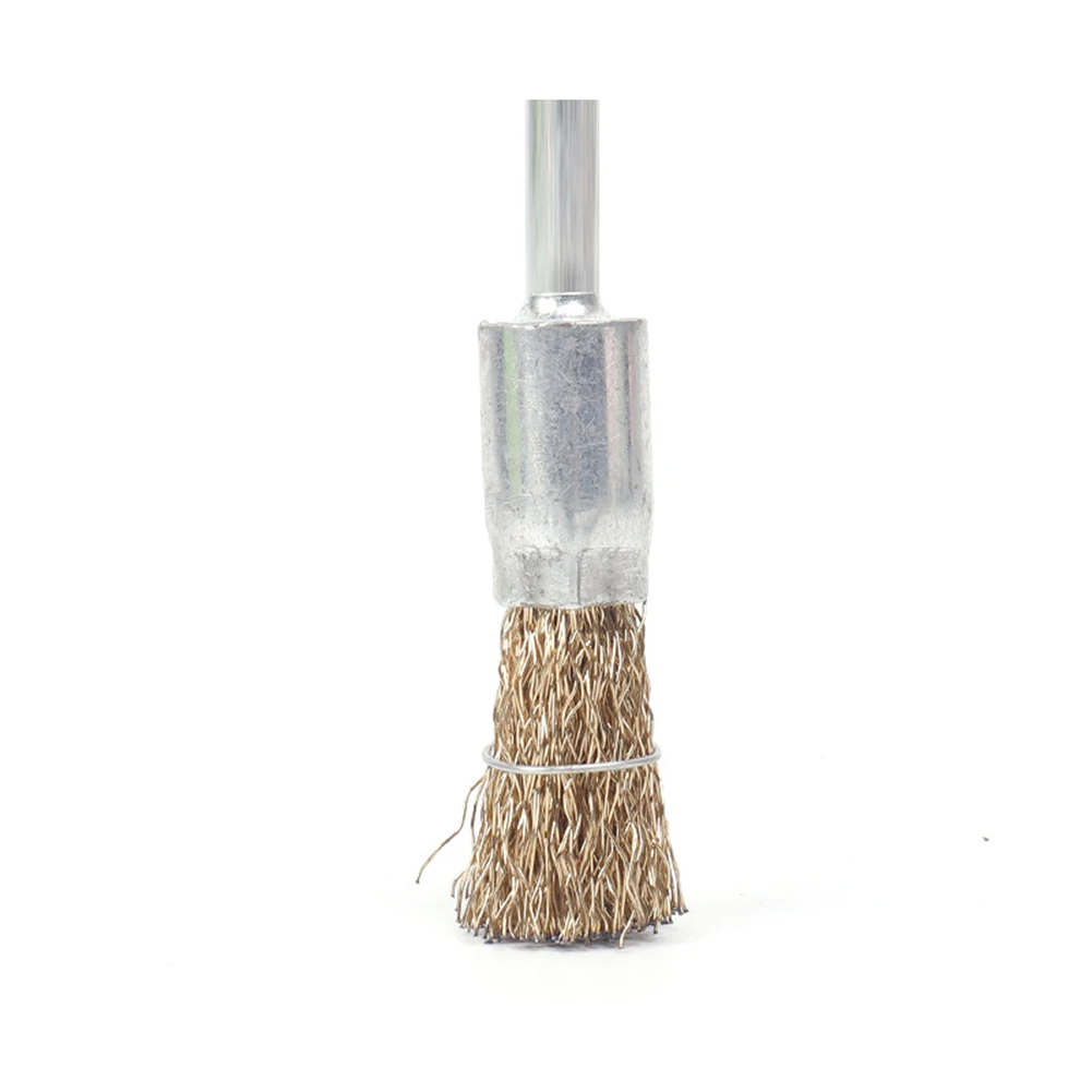 

Set of 5 Steel Wire Brushes with 6mm Shank Perfect for Cleaning Grinding and Paint Removal on Various Surfaces