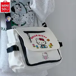 Mini HelloKitty uroczy kreskówkowa torba na ramię wszechstronny plecak płócienny Crossbody dla studentów o dużej pojemności