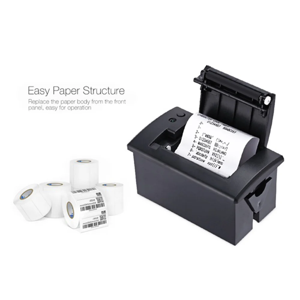 Mini 58mm Panel Embedded Thermal Printer with Interface TTL Use for Receipt Ticket ESC POS Arduino Android 5V-9V QR701 Z