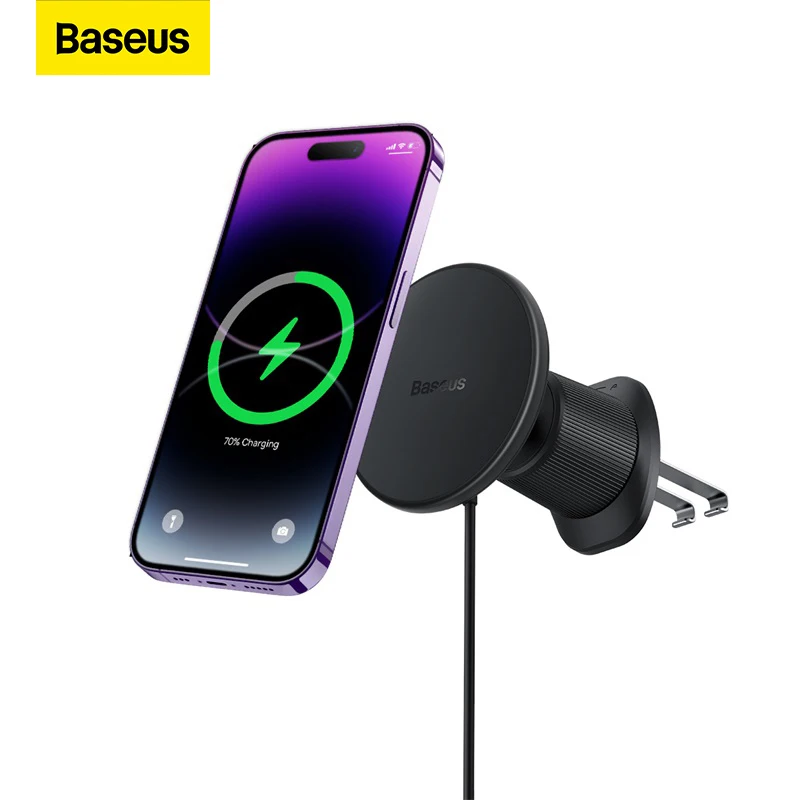 Baseus Car Wireless Charger Phone Holder Mount Bracket Magnetic Wireless Charger 7.5W for iPhone 12 13 14 Pro Max Magnet Holder