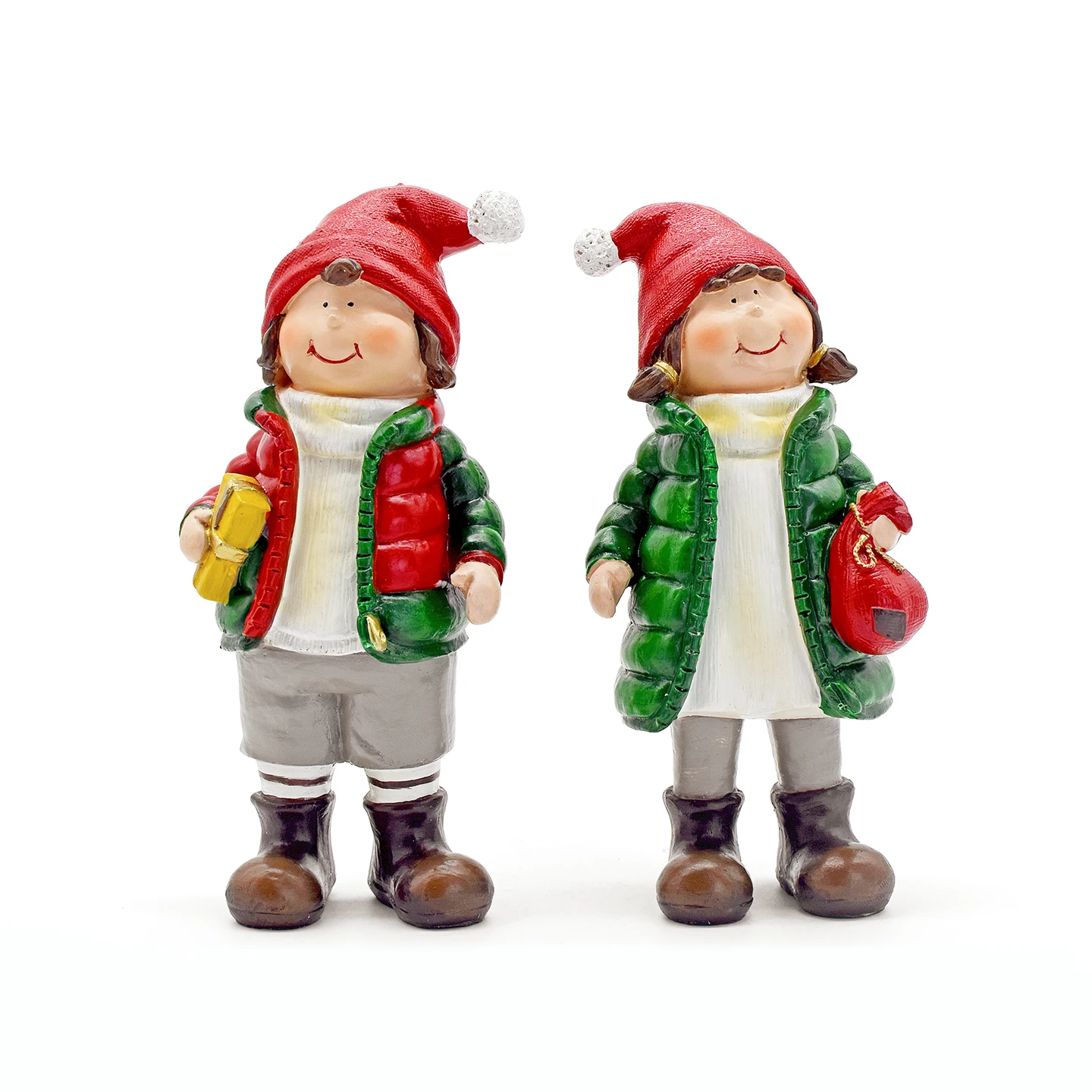 2'li Noel Erkek ve Kız Figürle - Xmas Resin Art incelemesi ve fiyatı