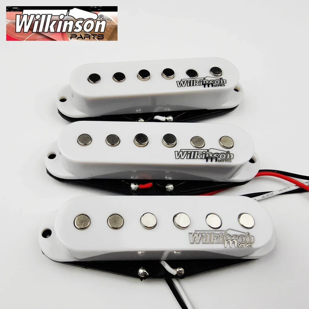 

Звукосниматели для электрогитары Wilkinson Lic, винтажные звукосниматели с одной катушкой для гитары ST, белые, 1 комплект WOVS