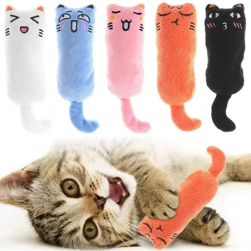 

Cat Toy catnip sound paper Funny Emoji toy teeth grinding tease kitten Interactive Bite-resistant sound paper furry cat toy