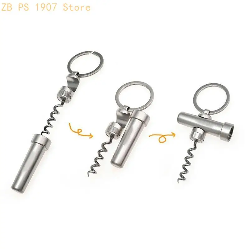 Fashion 3 In 1 Keychain Zinc Alloy for Key Ring Mini Wine Beer Can Opener Portable Bottle Opener Car for Key Ring for Fr 55KA