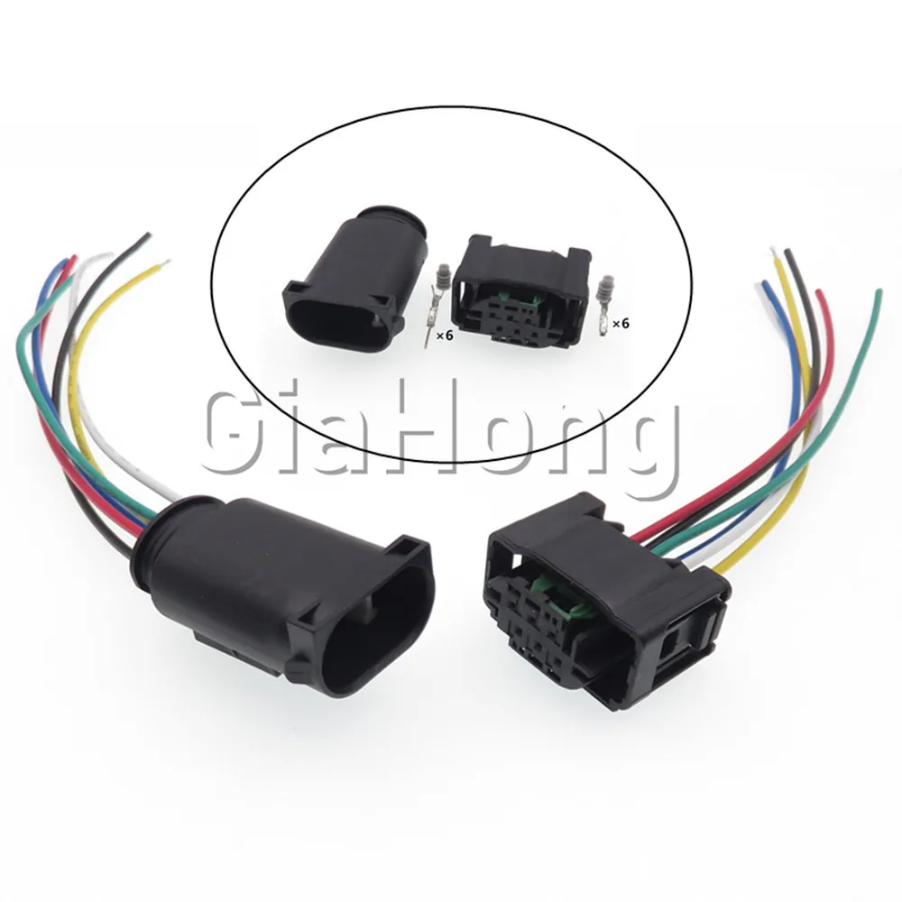 

1 Set 6 Ways Auto AC Assembly Sensor PCB Connector 1-967616-1 7M0973119 1-967587-3 1-968818-3 Low Current Electrical Socket