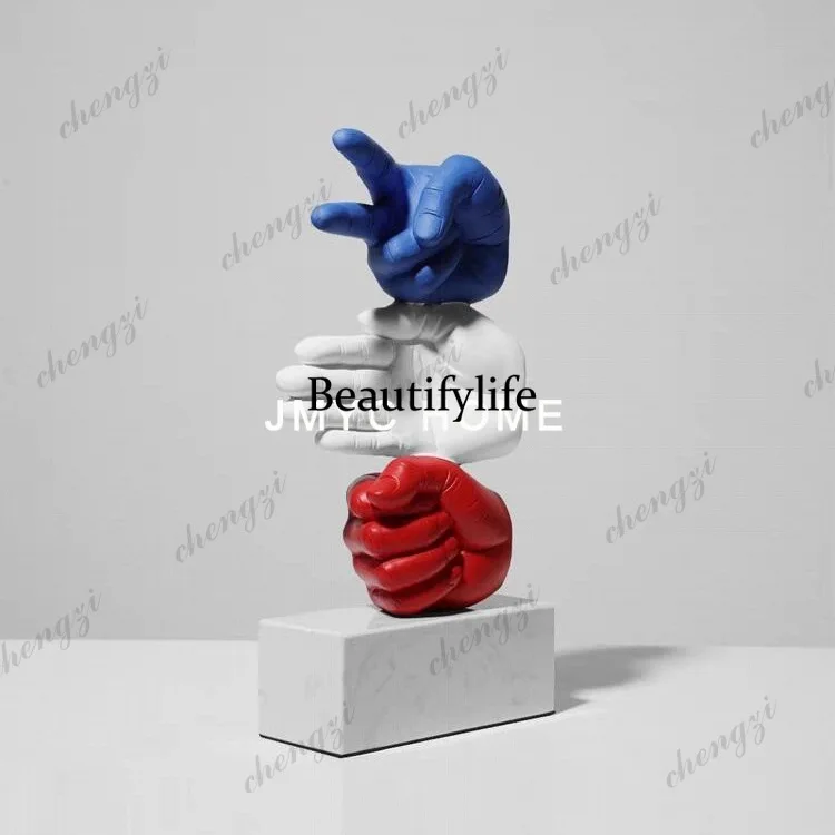 Italian minimalist creative gesture sculpture ornaments hotel, living room TV cabinet, home decoration
