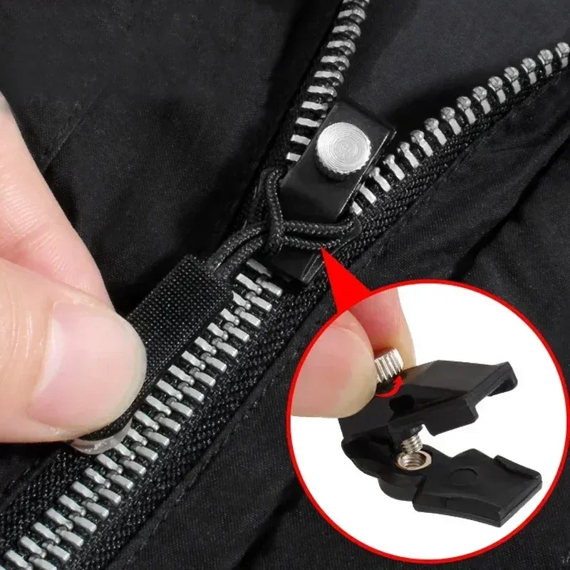 Detachable Zipper Pullers Universal Instant Zipper Head Metal Nylon Zipper Repair Kits For DIY Bags Jackets Clothes Accessories