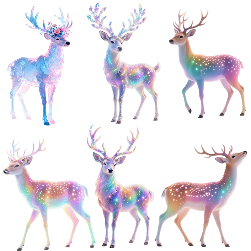 Three Ratels CD280 Sacred colorful elk art wall stickers for home decoration