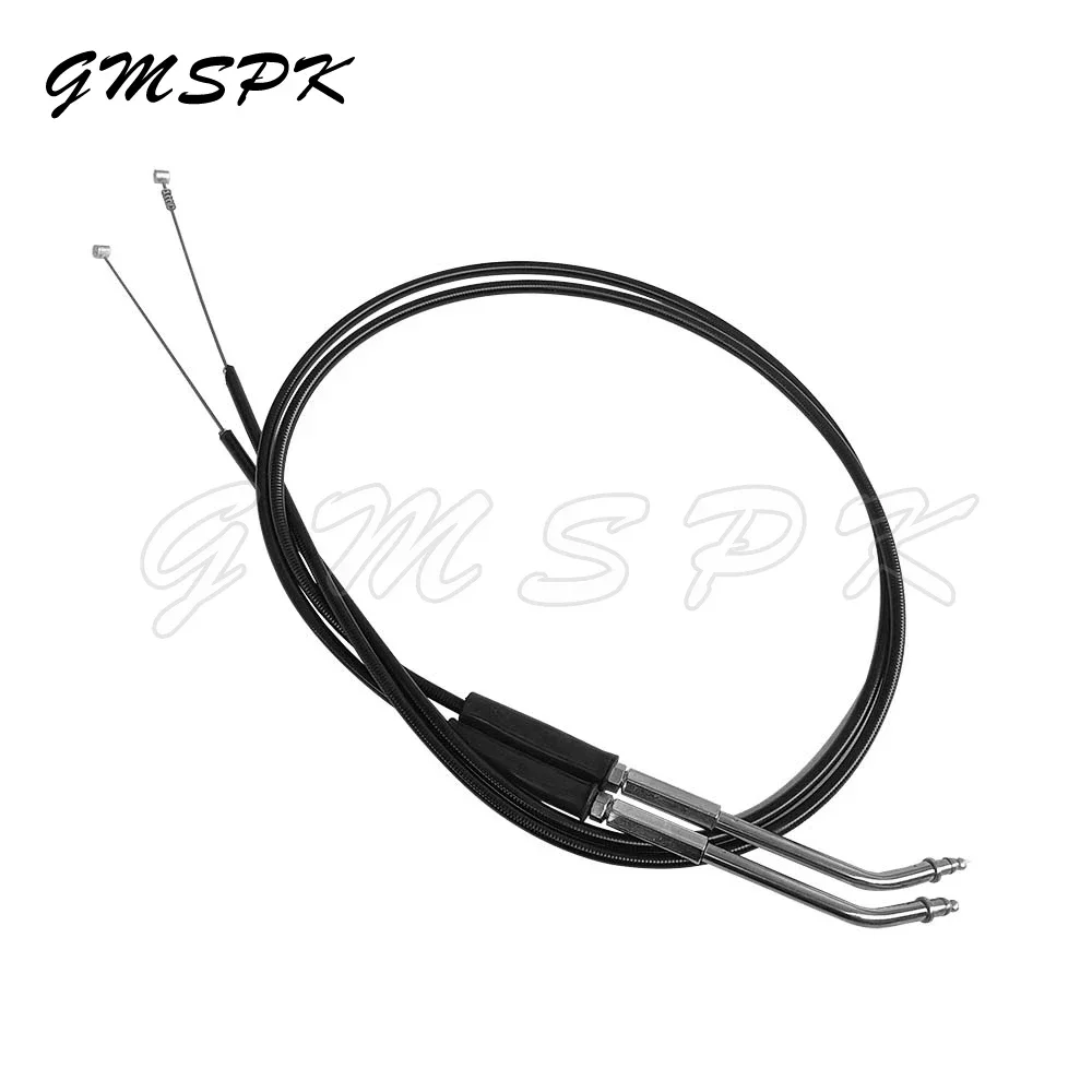 Modified Lengthened Throttle Cable Clutch Wire Black/Silver Fit for Harley Sportster Iron XL1200 883 XL1200 XL883 Motorcycle