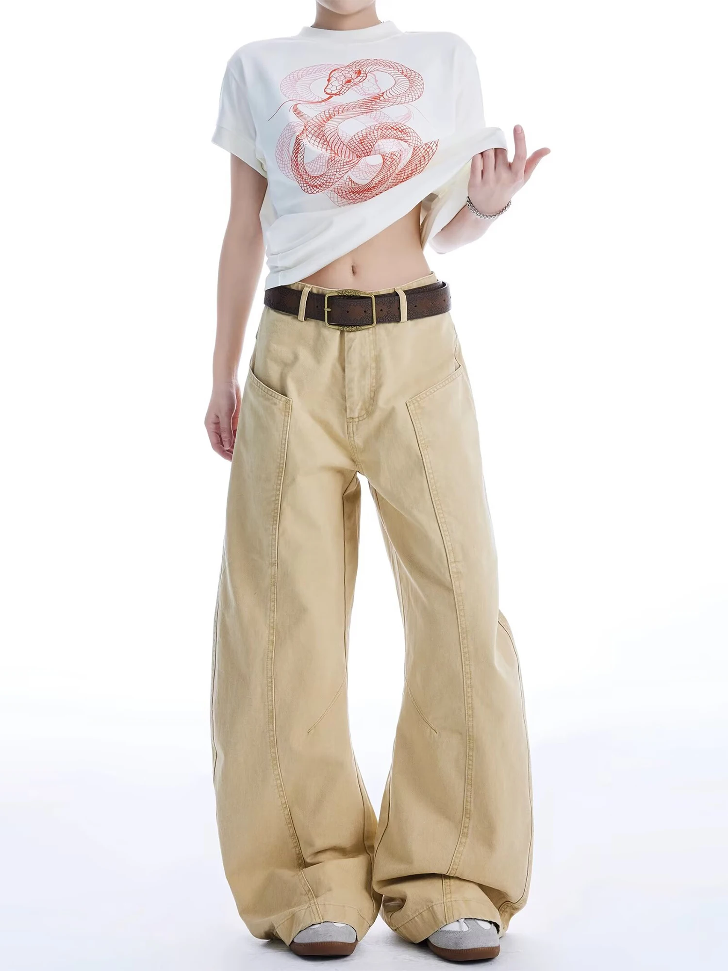 

Women Baggy Cargo Jeans Vintage Y2k Japanese 2000s Style Denim Long Pants Boyfriend style Denim Trousers Oversizes Clothes 2025