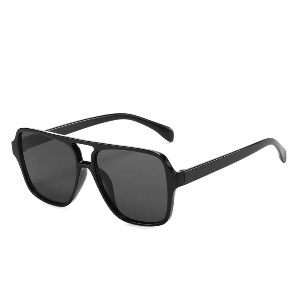 Fashion Big Frame Square Sunglasses Double Beam UV400 Pilot Sun Glasses Leopard Print Punk Retro Eyewear Selfie