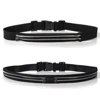 Adjustable Running Waist Pack Double Pocket Waterproof Phone Belt Nylon Small Bag Traveling Cycling Hiking Sport Gym Fanny Pouch 6