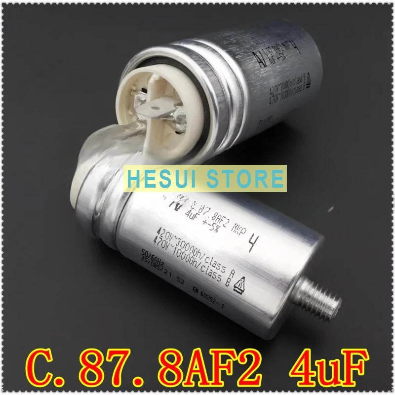 

Конденсатор пусковой для вентилятора 4uF C.87.8AF2 MKP AV 420-470V