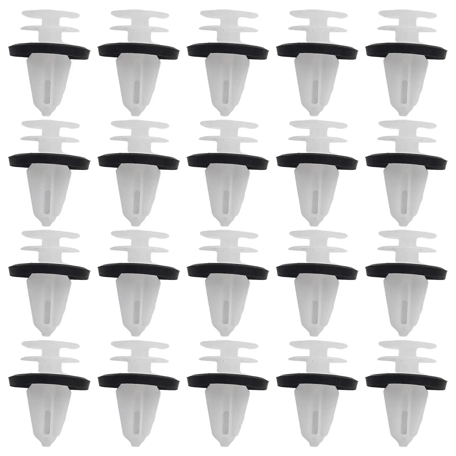 

20Pcs Car Fixer Clip Door Trim Panel Fit For Tesla For Ford 102540100A W713297-S300 4831516 White Nylon Clamp Auto Fastener