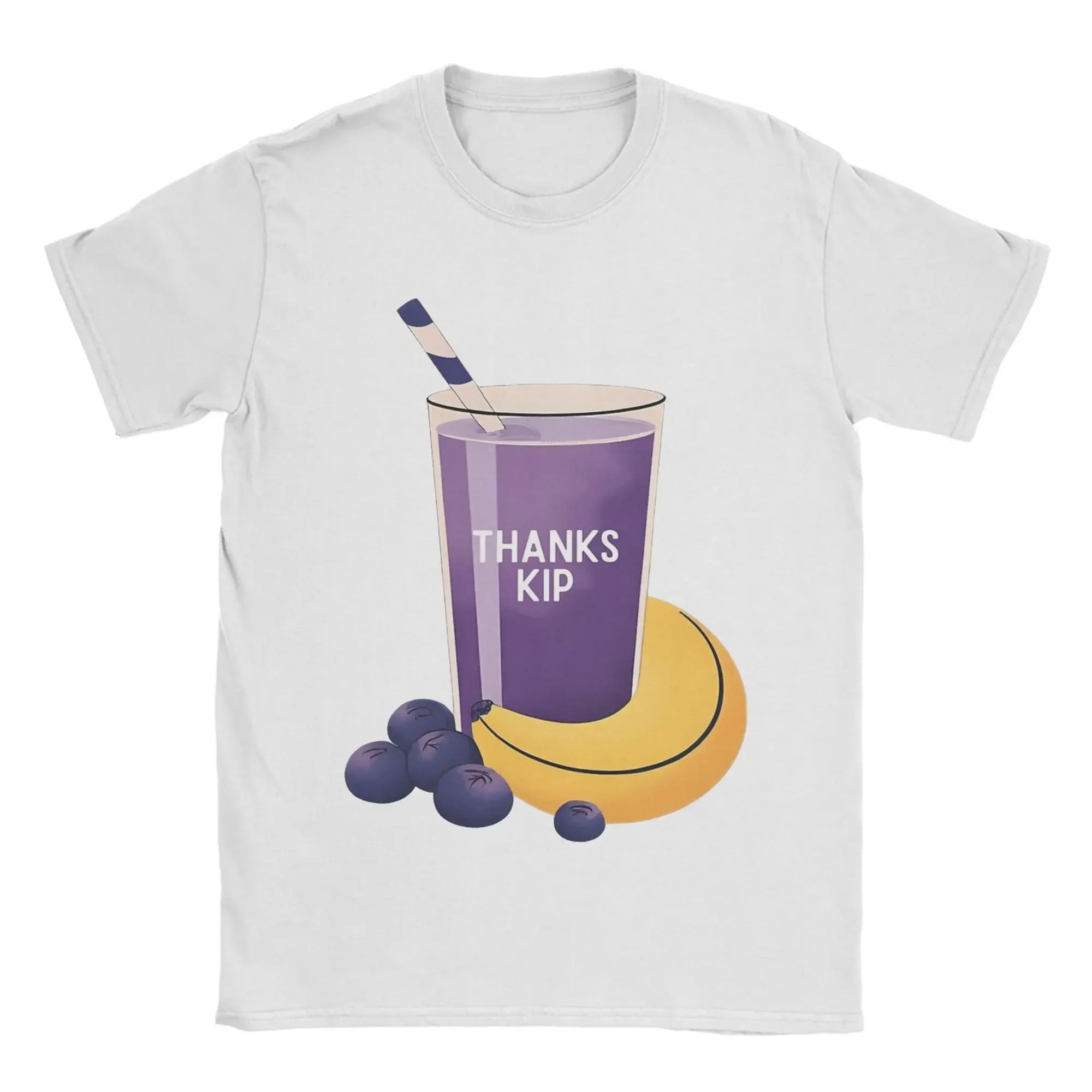 

Thanks Smoothie Graphic Tee Men Breathable Crewneck Short Sleeve Cotton T Shirt