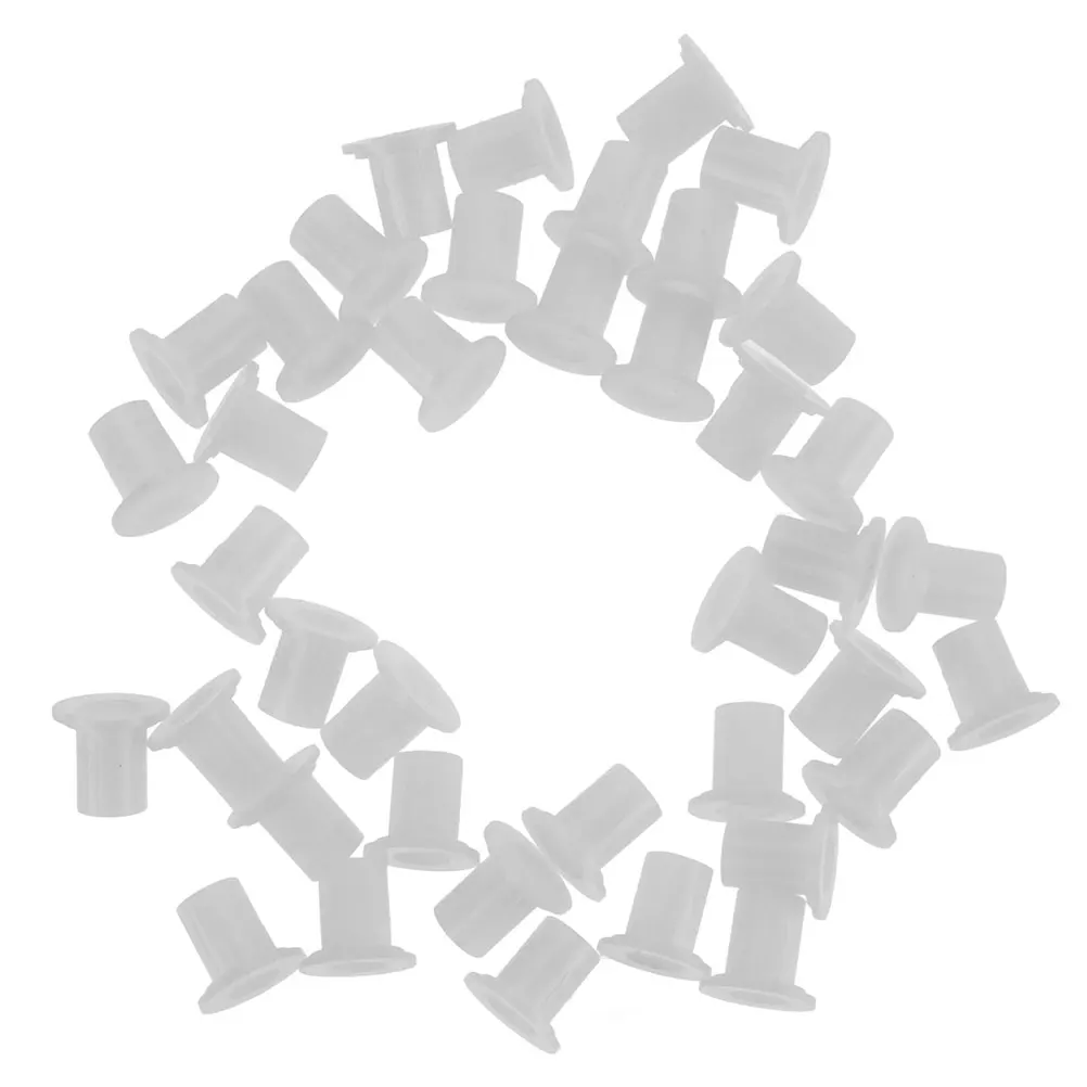 

50pcs Inline Skate Plastic Edge Inserts White Small Diameter Bearing Side Plugs Roller Guide Wheel Spacer Universal Fit