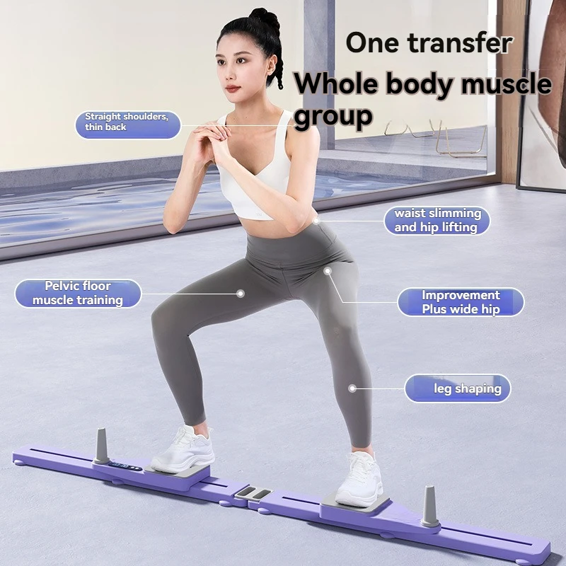 Split Multifunctional Abdominal Board Fitness Equipment Legs Ski Machine Pilates Abdominal Wheel Pelvic Floor Muscle Trainer