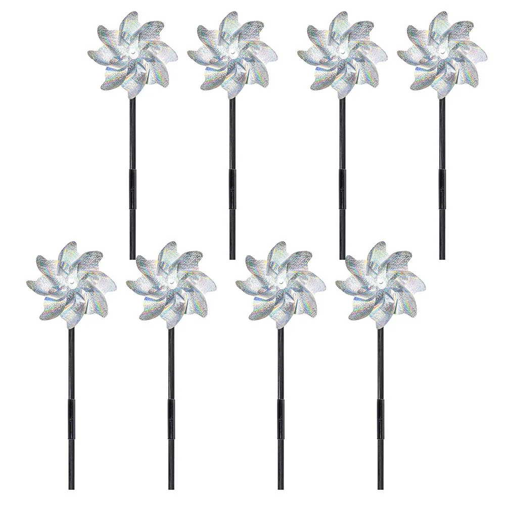 

8 Pieces Of Bird Windmills Garden Decoration Pinwheel Outdoor Driving Tool Zoo Lawn The Pet Garden Supplies Accessories
