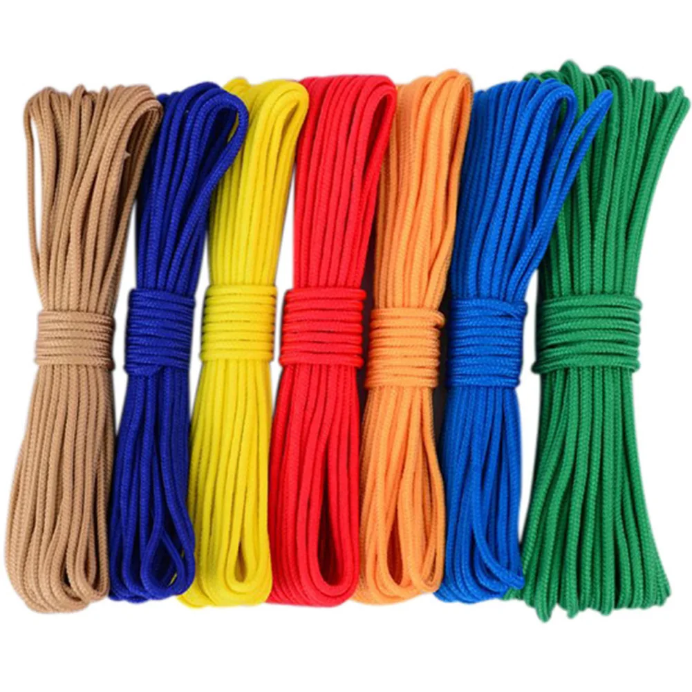 Dia.4mm  Tents Rope Paracord Lanyard Rope One Core Solid for Outdoor Camping Climbing Rope Hiking DIY Bracelet