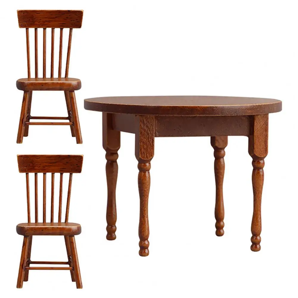 

Кукольный особняк ручной работы, мебель в стиле ретро, кукольный особняк, набор мебели для ролевых игр, мини-игрушка из березы для девочек