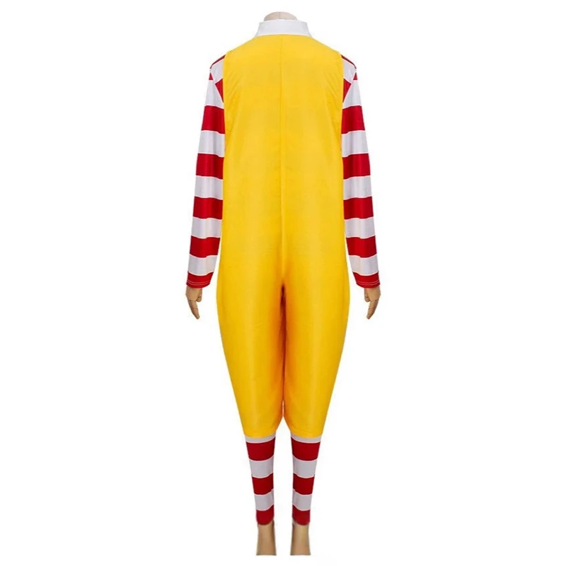 Сутра Клоун Персонаж для взрослых Макдональд Косплей Костюм Рональд Маскарад Вечеринка Хэллоуин Забавный костюм Сценическая одежда