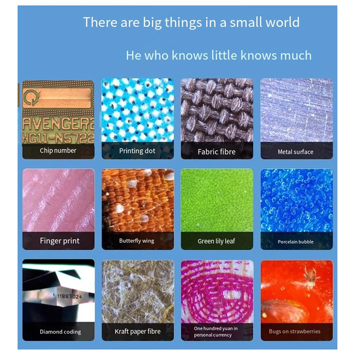 ABLG New 200X Magnification Phone Mobile Macro Lens USB Mobilephone Microscope Phone Mini Pocket Microscope for Phone