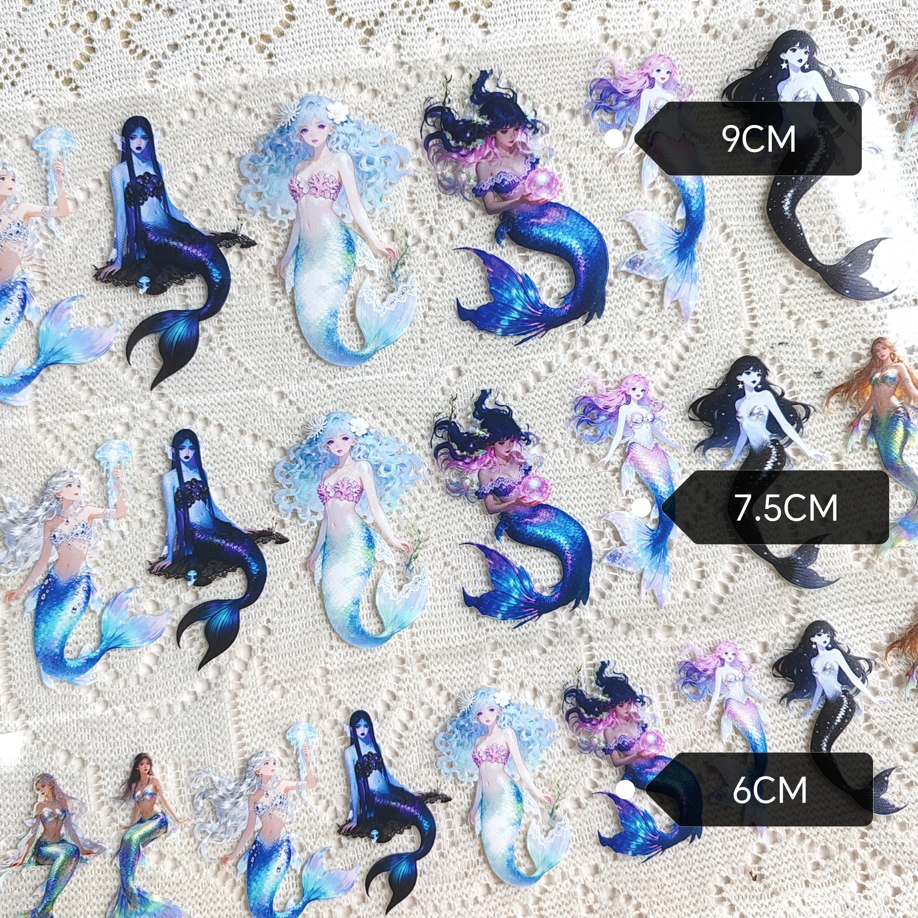 Pet Tape Journal Mermaid Collage Decoration Landscaping Character Collage Card Decoration Sticker