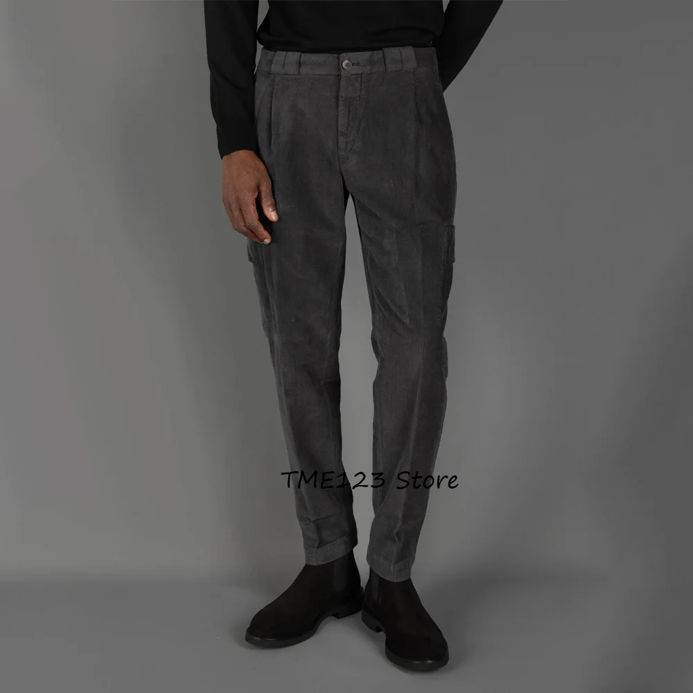 

Рабочие брюки, мужские повседневные деловые брюки для мужчин, брюки с прямыми штанинами из вельветовой ткани, классическая одежда пошив
