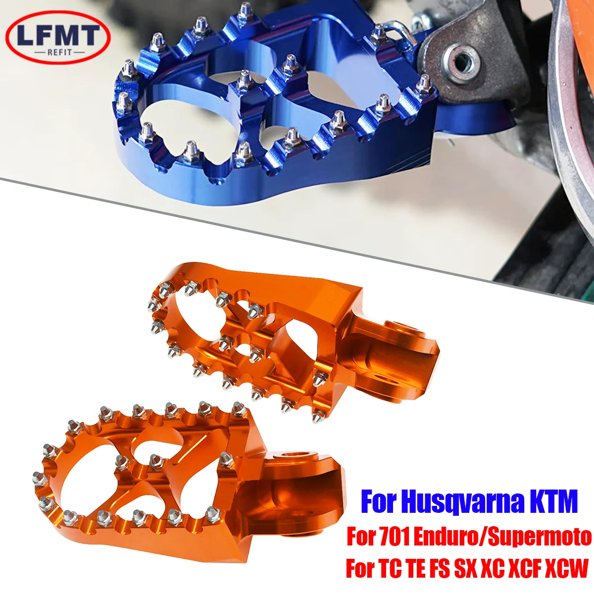 

Для Husqvarna TC FC TE FE FS 701 Enduro/Supermoto мотоциклетная подножка с ЧПУ для KTM SMC EXC EXCF SX SXF XC XCF XCW Adventure/R/S/T