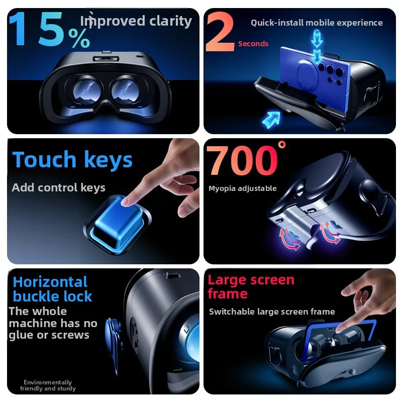All-in-one Virtual Reality 3D Panoramic Gaming VR Glasses Dedicated For Mobile Phone AR Use