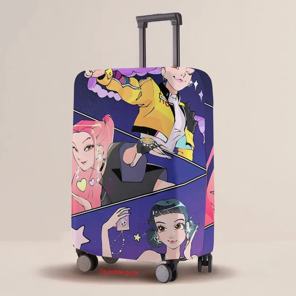 غطاء الأمتعة Kpop Demon Hunters، حافظة واقية مرنة مقاومة للاهتراء، ملحقات طباعة الرسوم المتحركة ​