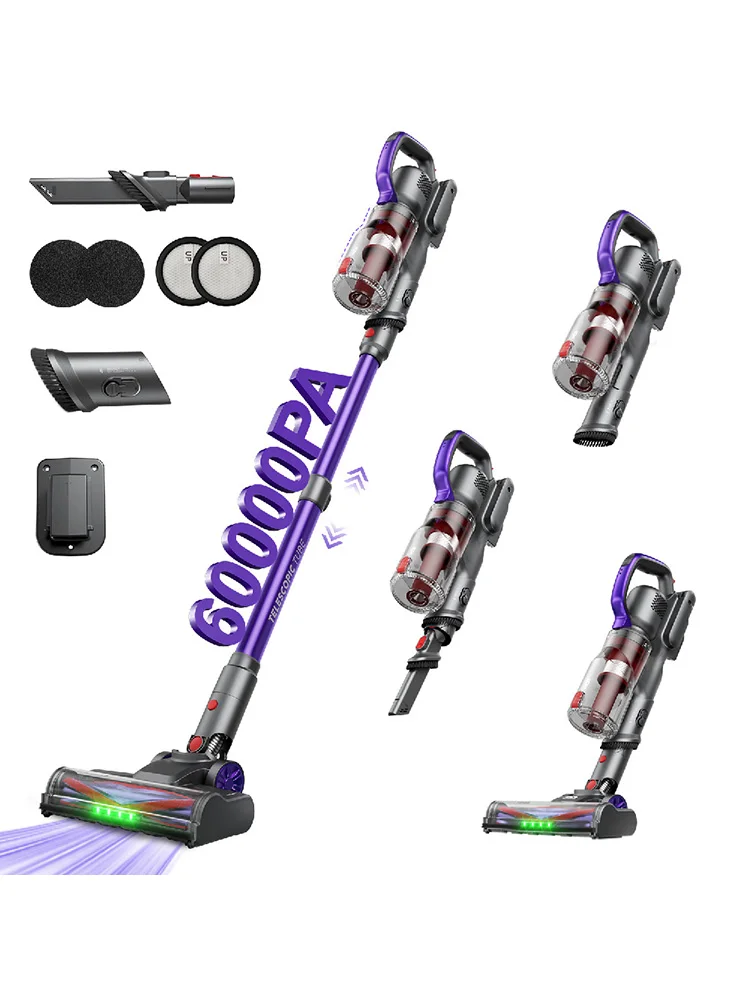 Odkurzacz bezprzewodowy Erabros EV3, moc ssania 500W 60Kpa, czas pracy 60 minut, samostojący, inteligentny odkurzacz bezprzewodowy do domu, odkurzacz ręczny. — 2