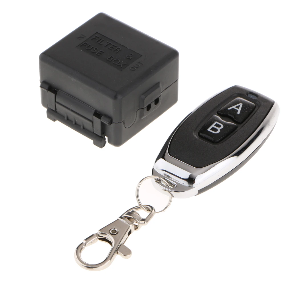 DC 12V 10A Relay 1 Saluran RF Remote Control Switch Pemancar + Penerima,