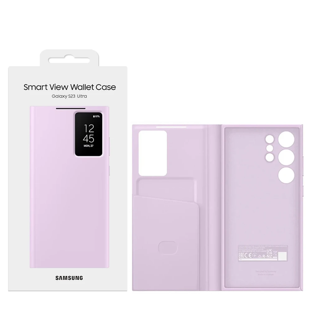 Originele Samsung Galaxy S23 Ultra 5G Smart View Portemonnee Case Voor Samsung Telefoon Smart View Flip Telefoon Hoesje