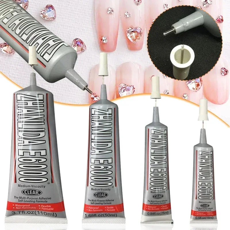 E6000 Liquid Glue DIY Dotting Glue for Diamond Painting Mobile Phone Repair Adhesive Super Glue Gel Jewelry Clothes Craft Glues