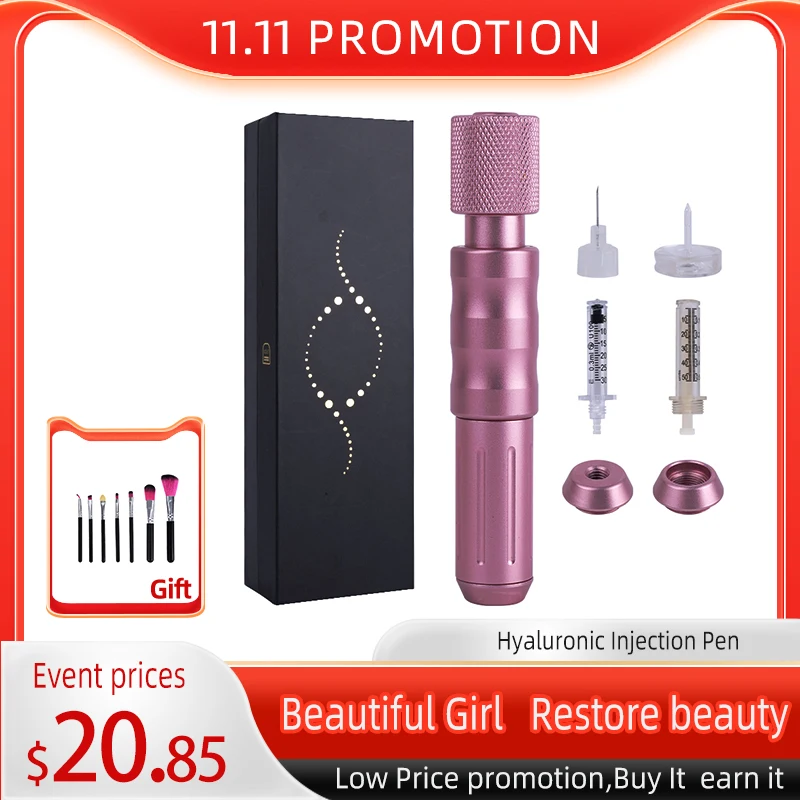 Permanent Beauty Machine 2 In 1 Hyaluron Pen Hyaluronic Acid 3 Adjustment High Pressurized Injection Gun Lip Lifting Filler NEW