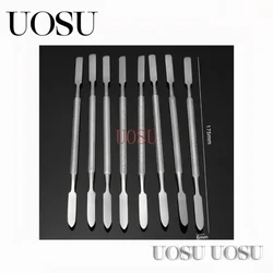 8pcs Stainless Steel Mixing Spatula Tool Spatuler Rod Dental Nail Art Makeup Foundation Eyeshadow Mixing Stick Color Tools